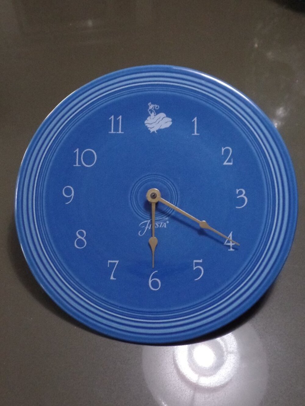 FIESTAWARE Wall Clock - Good Condition - Needs new mechanism - BLUE